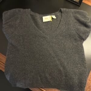 Maeve-Anthropology Bubble Puff Sleeve Casmere Sweater